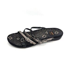 Dr. Weil Orthaheel Inspire Women’s Size 9 Black & Pewter Slip On Slides Sandals